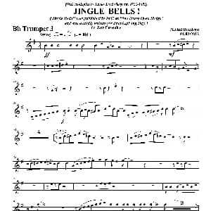 JINGLE BELLS！ 第三降B小号分谱