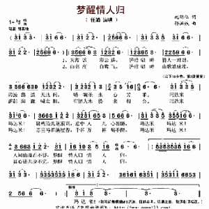 梦醒情人归_歌曲简谱_词曲:赵明仁 孙洪斌
