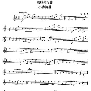 趣味练习曲 小步舞曲 巴赫作曲版