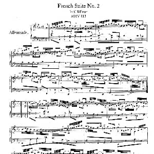 法国组曲之二 c小调 钢琴谱 巴赫