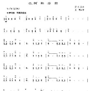 二胡谱 | 阿郎恋曲 王懳订谱 罗大佑