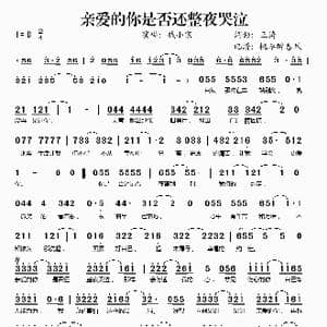 亲爱的你是否还整夜哭泣_歌谱投稿_词曲:王涛 王涛