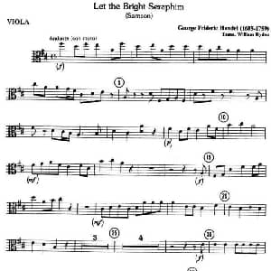 LET THE BRIGHT SERAPHIM 四重奏中提琴分谱