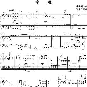 命运_歌曲简谱_词曲: 沈建国编曲