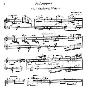 Arabesques Op.42 钢琴谱 里奥 奥恩斯坦 Leo Ornstein
