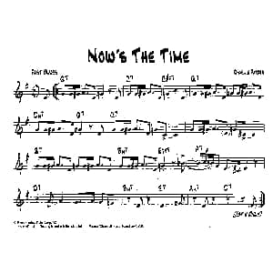 NOW'S THE TIME 降B爵士乐谱