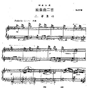 前奏曲二首 二 筝箫吟 钢琴谱 储望华