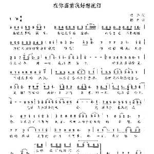 在你面前我好想流泪_歌曲简谱_词曲:项丹 杨丹