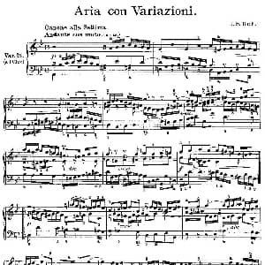 Aria con Variazioni 之21 钢琴谱 J.S.Bach