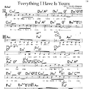 Everything I Have Is Yours_外国歌谱