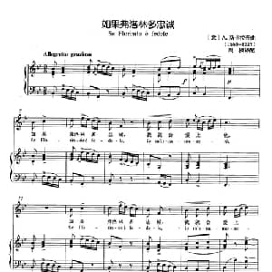 如果弗洛林多忠诚 意大利 _外国歌谱_词曲: 意 A 斯卡拉蒂