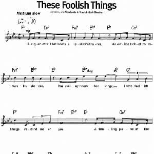 蓝调音乐:These Foolish Things_外国歌谱