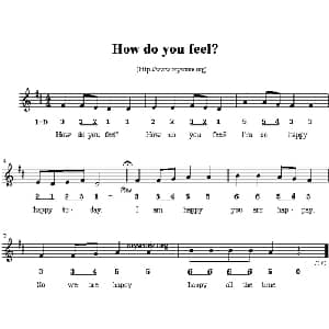 How do you feel?_外国歌谱