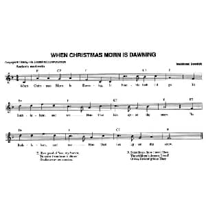 WHEN CRISTMAS MORN IS DAWNING_外国歌谱