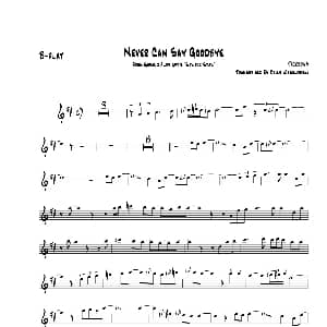 萨克斯谱 | Never Can Say Goodbye 次中音萨克斯