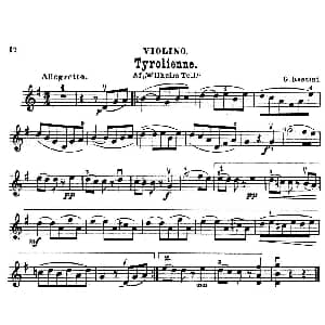 小提琴谱 | Tyrolienne.