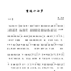 重返十七岁_通俗唱法乐谱_词曲:崔恕 赵佳霖