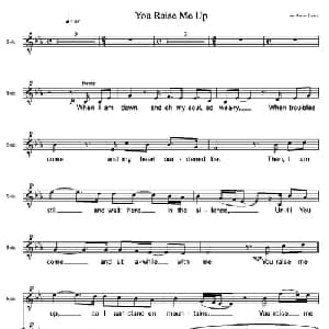 You Raise Me Up _外国歌谱