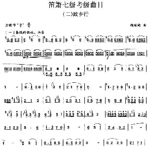 笛箫七级考级曲目 故乡行 胡结续