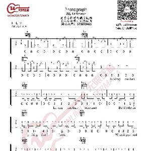Ed Sheeran黄老板 Photograph 原版吉他谱 弹唱六线谱_歌谱投稿_词曲:Ed Sheeran Ed Sheeran