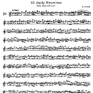 萨克斯谱 | 25 Daily Exercises 之23 H klose