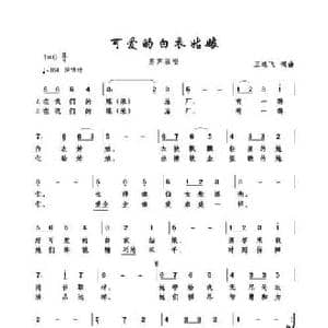 可爱的白衣姑娘_民歌简谱_词曲:王远飞 王远飞