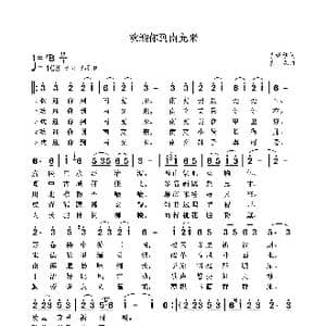 欢迎你到南充来_歌曲简谱_词曲:李继学 袁龙