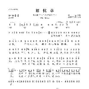 解忧草_歌曲简谱_词曲:杨望 杨望