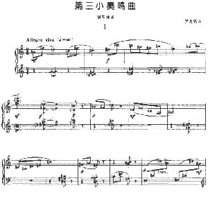 第三小奏鸣曲 钢琴谱 罗忠镕