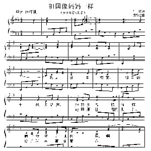 祖国像妈妈一样 钢琴谱 晨枫 苏文进