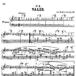 舞会 Le Bal Op.14 钢琴谱 安东 鲁宾斯坦