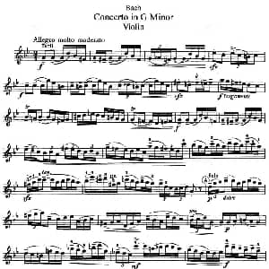 小提琴谱 | Concerto in G Minor G小调协奏曲 巴赫