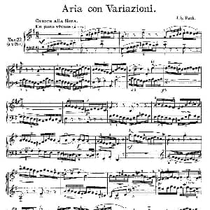 Aria con Variazioni 之27 钢琴谱 J.S.Bach