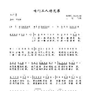 咱们工人好兄弟_歌曲简谱_词曲:张尚瑶 王远飞 王远飞