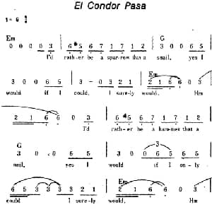 El Condor Pasa 美国 _外国歌谱