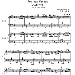 手风琴谱 | 只差一步 二重奏 仲凯 改编