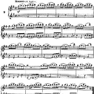 长笛曲谱 | 柯勒40首长笛提高练习曲OP.55 NO.9 Kohler 柯勒