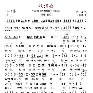 双泪垂_歌谱投稿