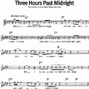 蓝调音乐:Three Hours Past Midnight_外国歌谱
