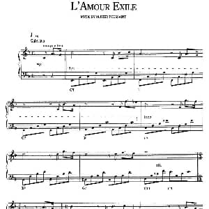 L'Amour Exils 钢琴谱