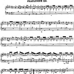 巴赫 平均律钢琴曲集 第二卷 之前奏曲 钢琴谱 巴赫