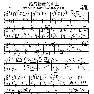 跑马溜溜的山上 钢琴谱 罗小平