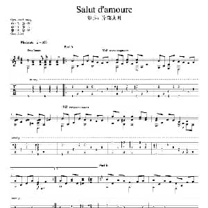 Salut d`amoure 吉他谱 岸部真明