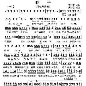 野子_歌曲简谱_词曲:苏运莹 苏运莹