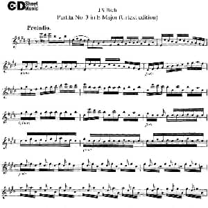 小提琴谱 | 6 Violin Sonatas and Partitas 6.Partita No.3 in E Major Urtext edition J S Bach 巴赫