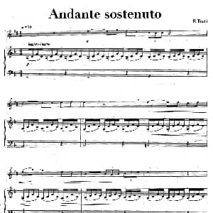 萨克斯谱 | Andante sostenuto 中音萨克所 钢琴伴奏 F Tosti