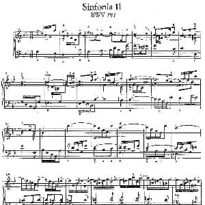 Sinfonia 11 BWV 797 钢琴谱