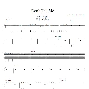 dont tell me 吉他谱 Avril