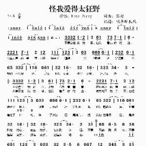 怪我爱得太狂野_歌谱投稿_词曲:张超 张超