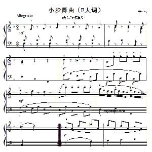 莫扎特钢琴小曲 小步舞曲 钢琴谱 莫扎特